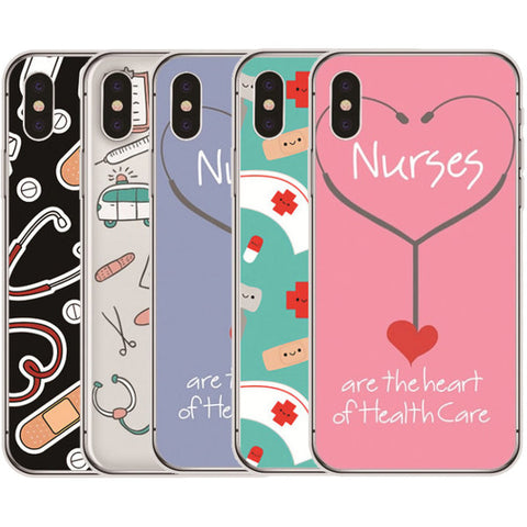 Coque pour smartphone Samsung Galaxy et iPhone - Protection téléphone portable pour infirmière