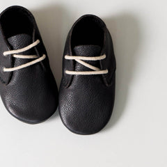 amyandivor.com traveller lace up baby shoes in black