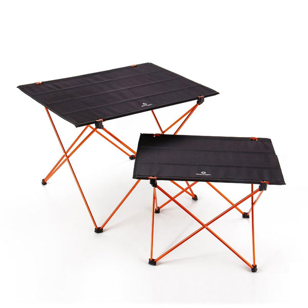 BETTY Tables Outdoor Camping Portable Simple Brushed Desktop Aluminum Folding Table for Barbecue Picnic Desk Light Coffee Color Self-Driving Tour Size : M 