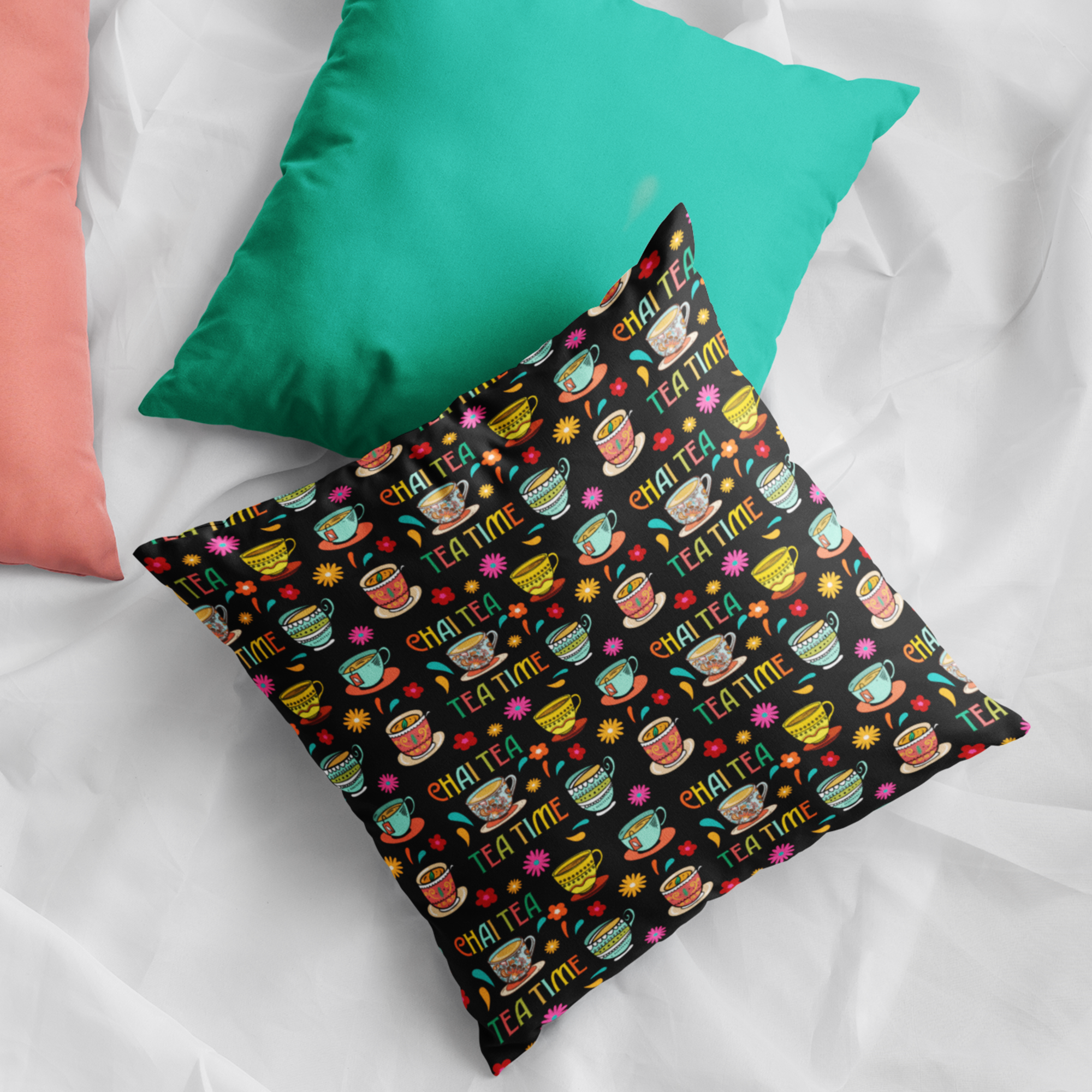 Chai Tea Time Tea Lover Throw Pillow