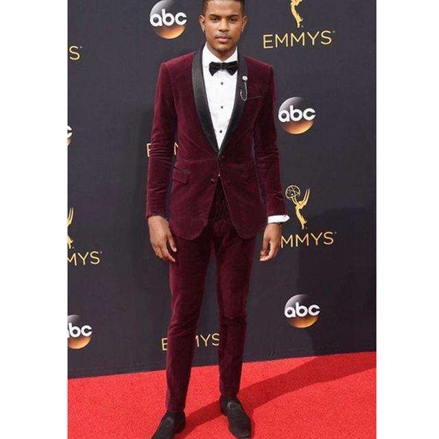 velvet burgundy tuxedo jacket