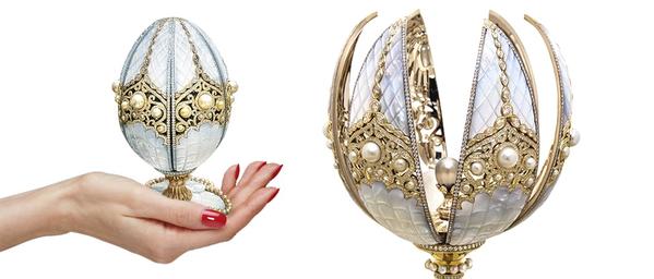Faberge egg with big pearls