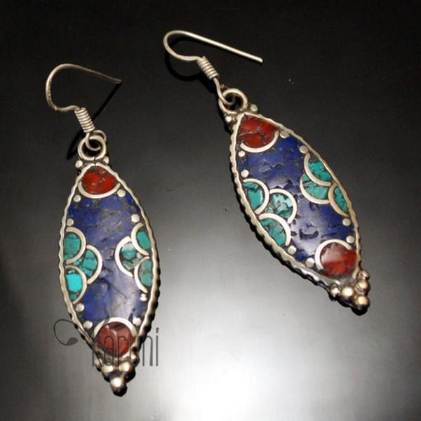 earrings with lapis lazuli