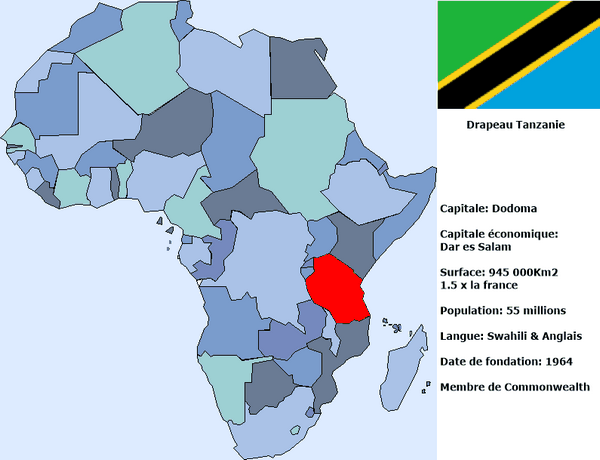 Tanzanite map Africa