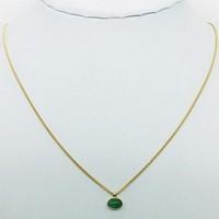 necklace gold emerald 