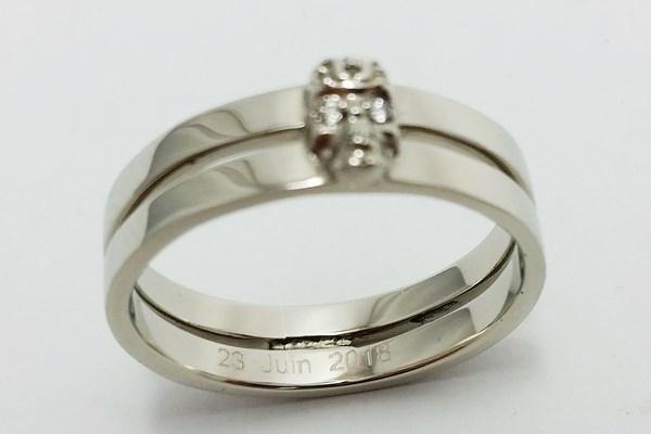 White gold wedding ring