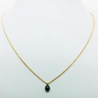 necklace gold blue sapphire