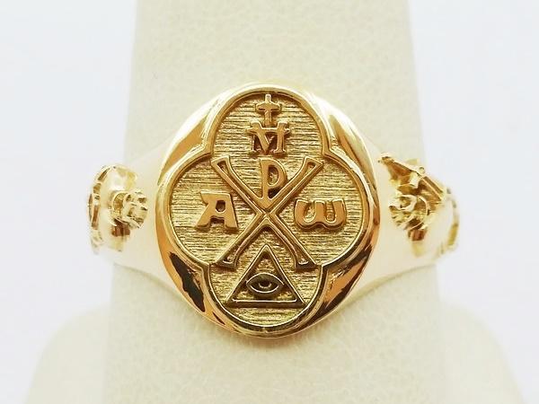 catholic religious ring in gold