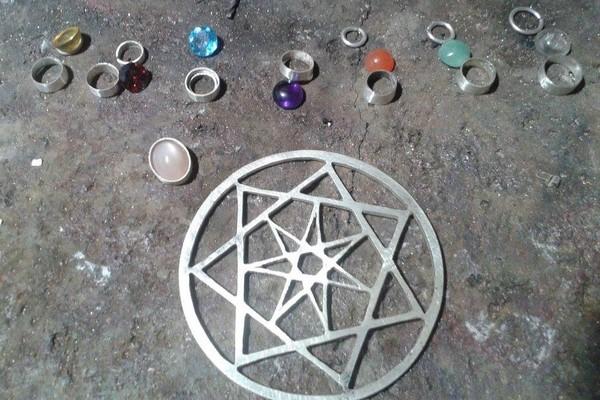 making of a wiccan silver pendant