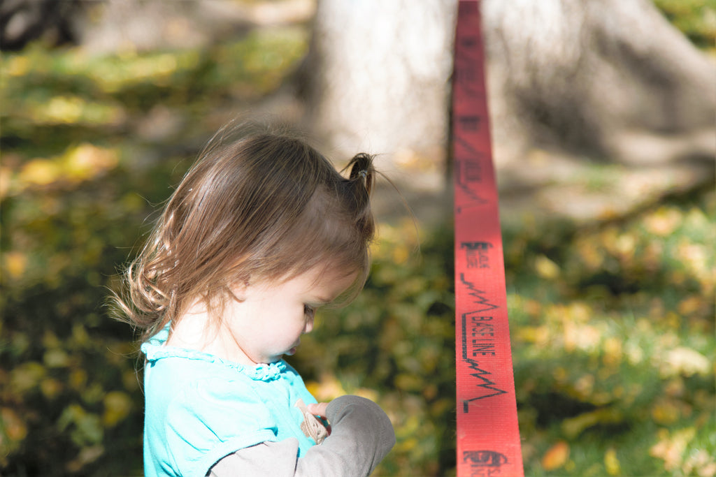 slacklining with kids