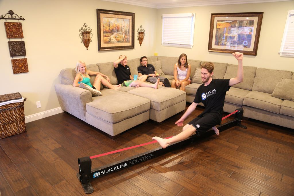 slacklining inside