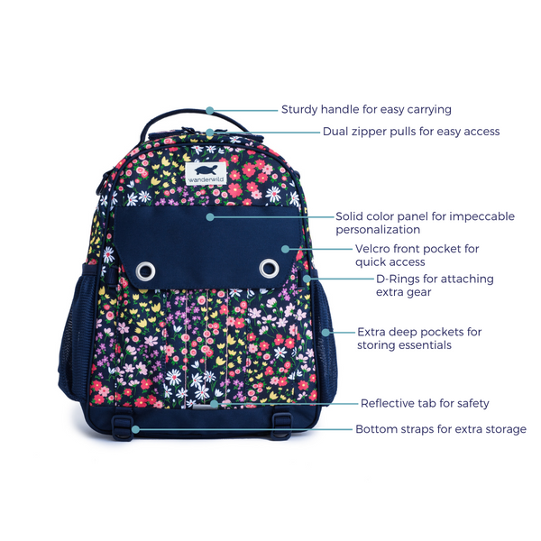 The Explorer Backpack product features front of pack