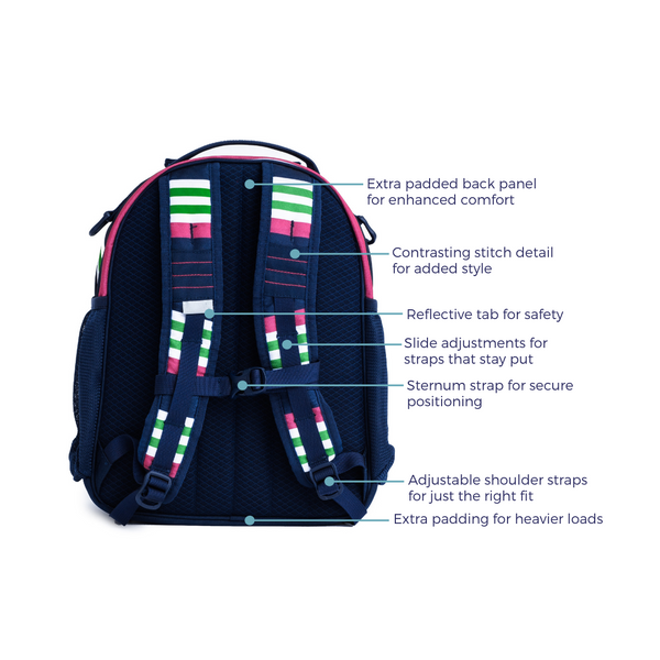 The Wanderer Backpack product features back of pack