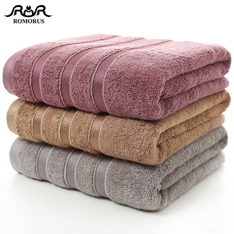 brown and gray towels