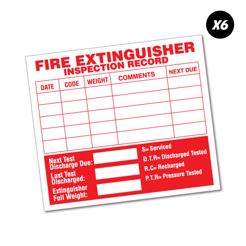 fire extinguisher inspection stickers