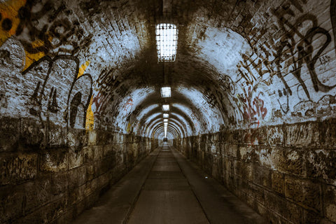 bad lighting tunnel graffiti
