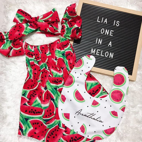 One in Melon Party with Personalized Bib from Bibs Manila