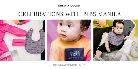 Baby Piera's Quarantine Party with Personalized Bib from Bibs Manila