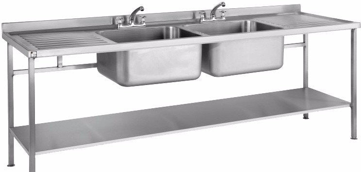 Parry Double Stainless Steel Sink With Two Drainers