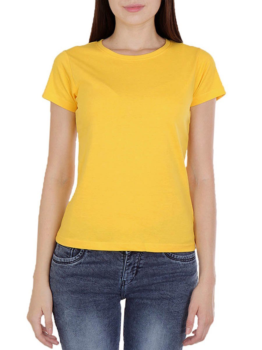 plain yellow t shirt women's