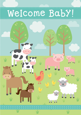 Welcome Baby Garden Flag Image