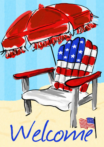 American Beach Flag Image