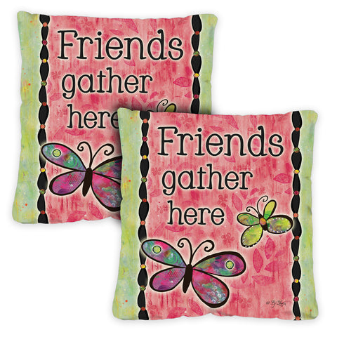 Friends Gather Here Pillow Case Image