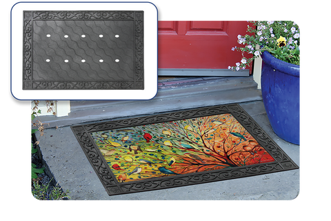Recycled Rubber Door Mat Tray/Holder
