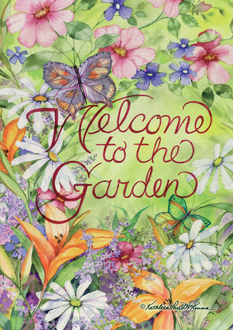 Welcome to the Garden Flag Image
