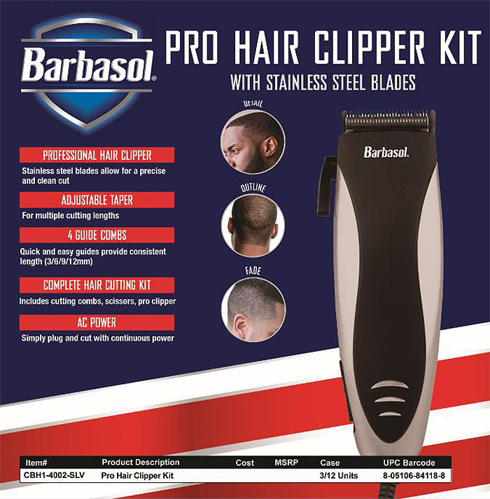 barbasol pro hair clipper kit