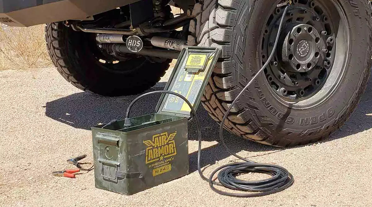 air armor m240 portable 12v ammo off-road compressor 