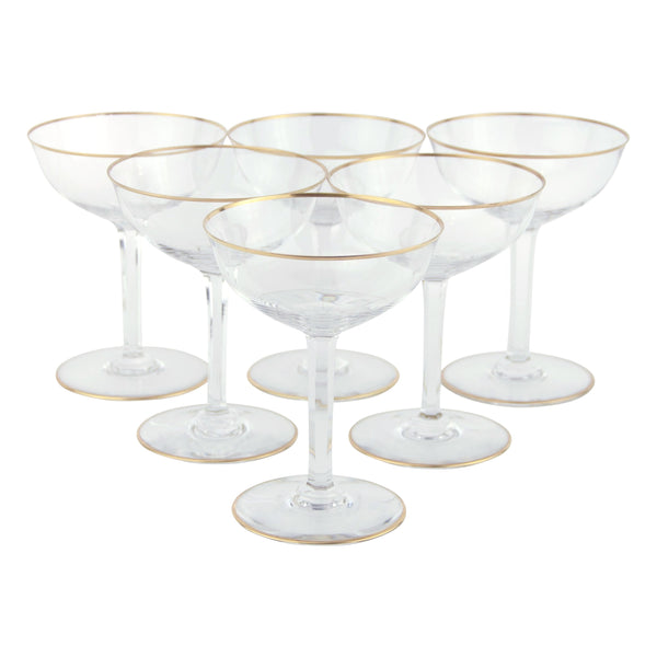 vintage champagne coupe glasses