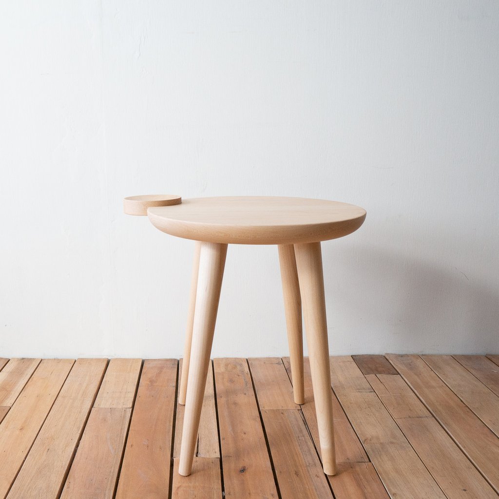 shirakawa 實木圓形邊桌
