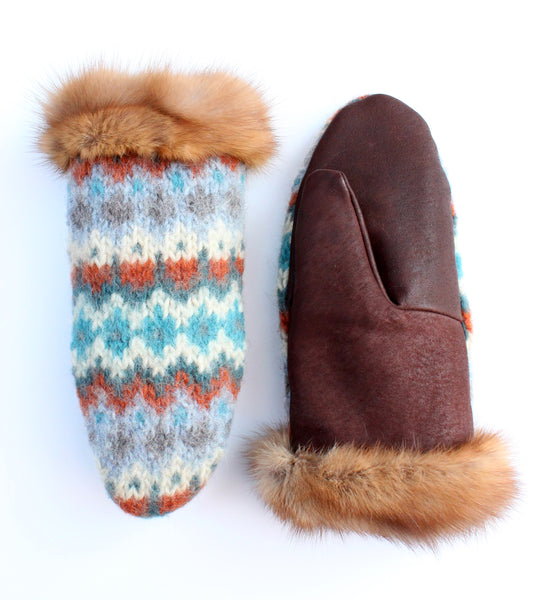Atlas Mittens diy up-cycled mittens