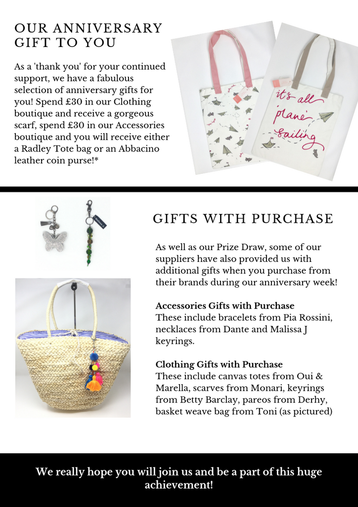 N.Shelley 95th anniversary week 8th - 13th april 2019 gifts with purchase