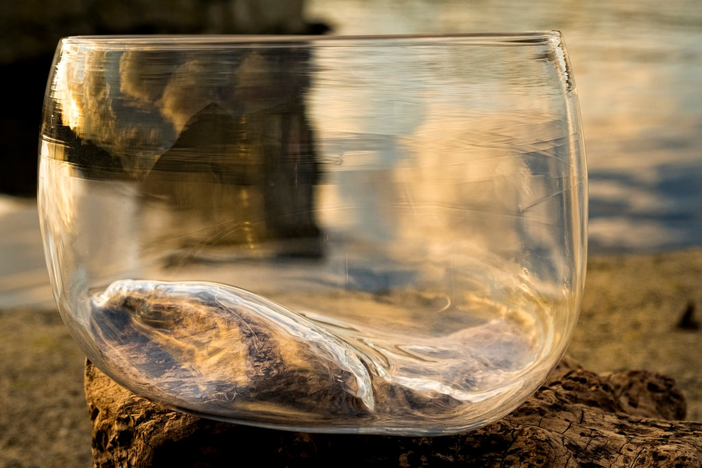 Drivtømmer med glas, unika fra Pernille Bülow