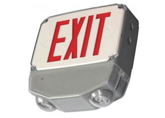 wet location exit sign combo