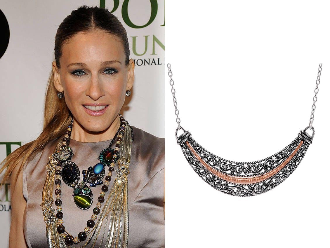 paz creations two tone necklace sarah jessica parker