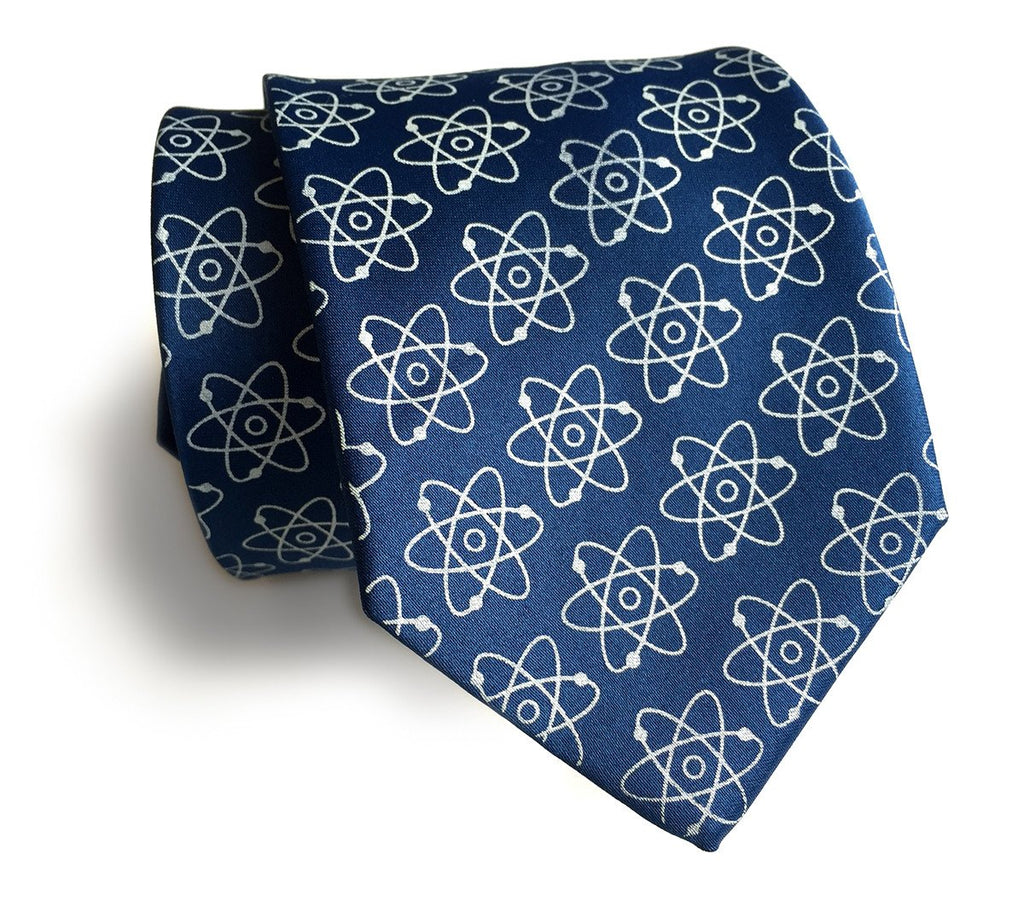 Cyberoptix Tie Lab - Atoms Necktie. Mid Century Atomic Print Tie