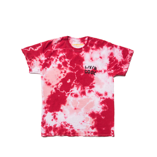 LIVINCOOL TIEDYE RED PINK T-SHIRT