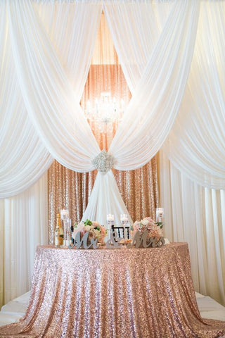 rose gold sweetheart table