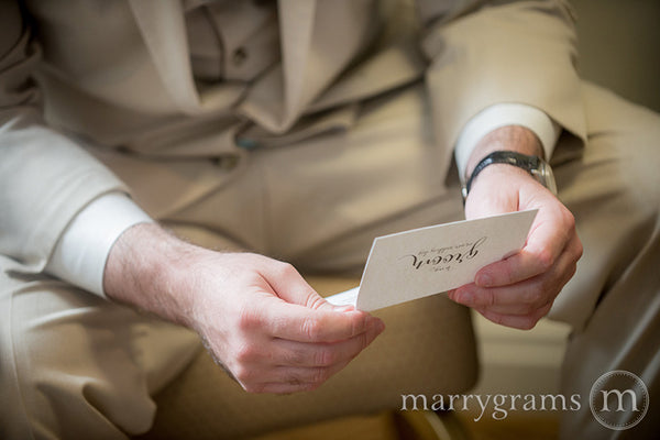 wedding day checklist card for your groom
