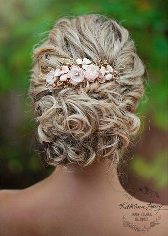 rose gold wedding inspiration hair