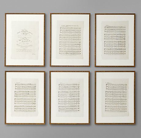 paper anniversary sheet music wall art