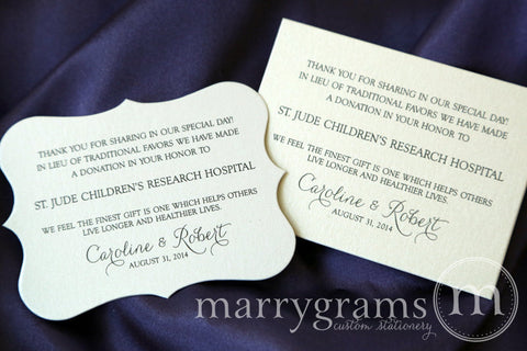 Wedding Donation Card