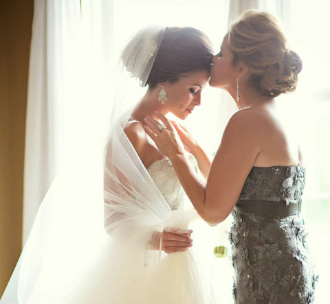 Mother And Daughter on Her Wedding Day