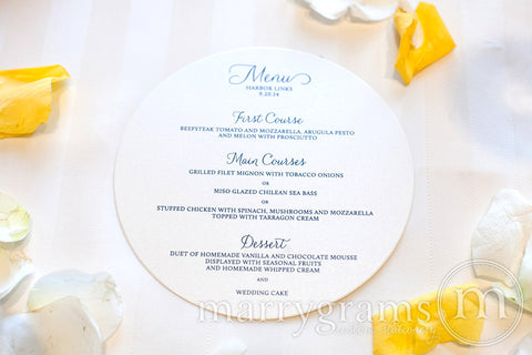 wedding menu