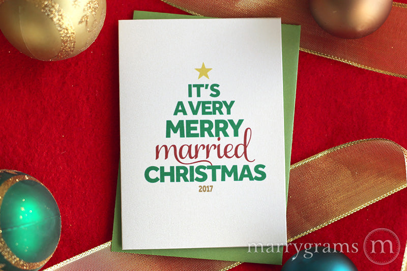 Christmas Card | It's a Very Merry Married Christmas from Newlyweds