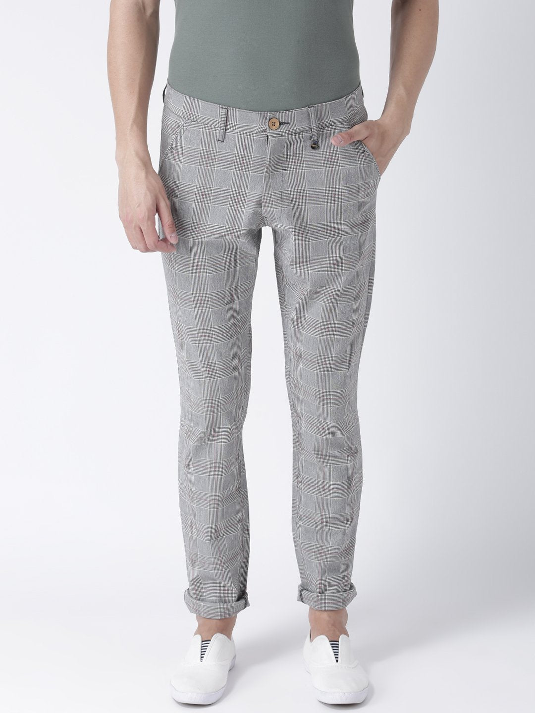 chino checkered pants