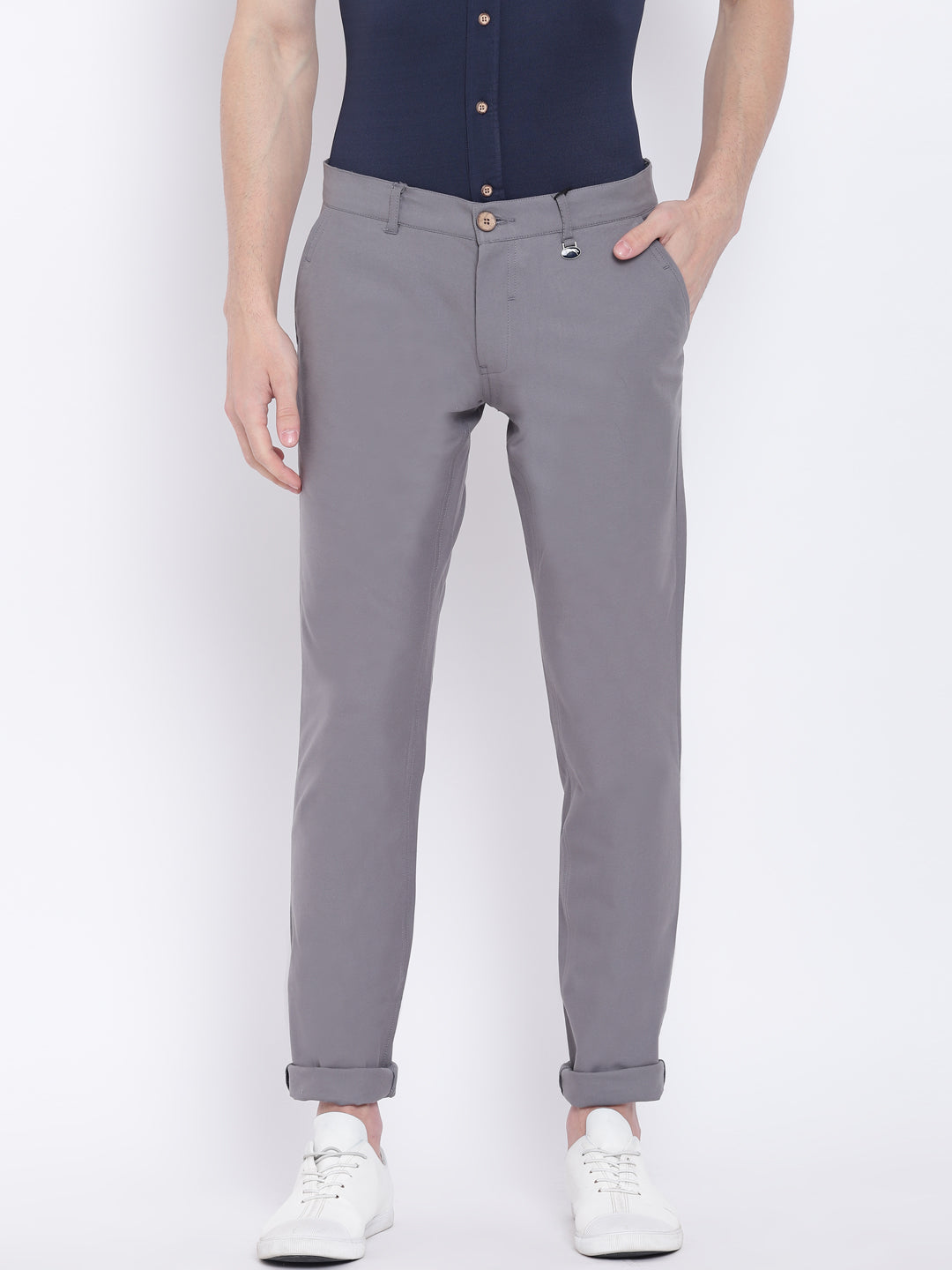 gray chinos for men